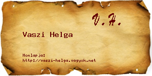Vaszi Helga névjegykártya
